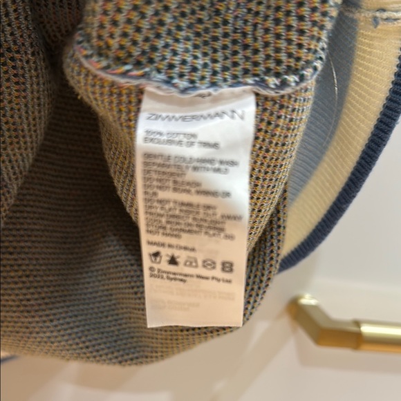 Zimmermann Blue and Yellow Polo Shirt with Tropical Design - Picture 5 of 8